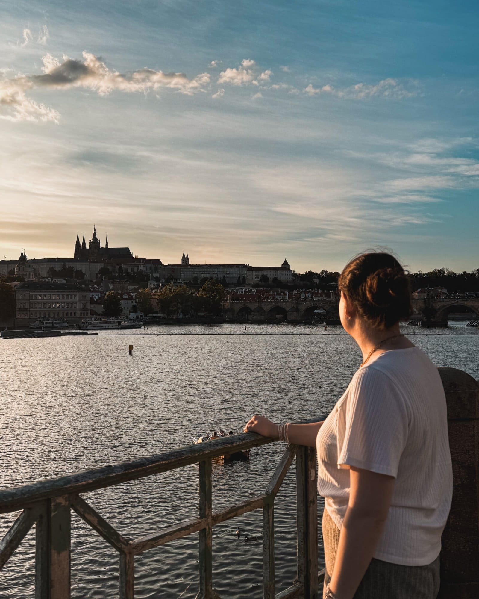 St Anne in front of St Vitus Cathedral and Charles Bridge