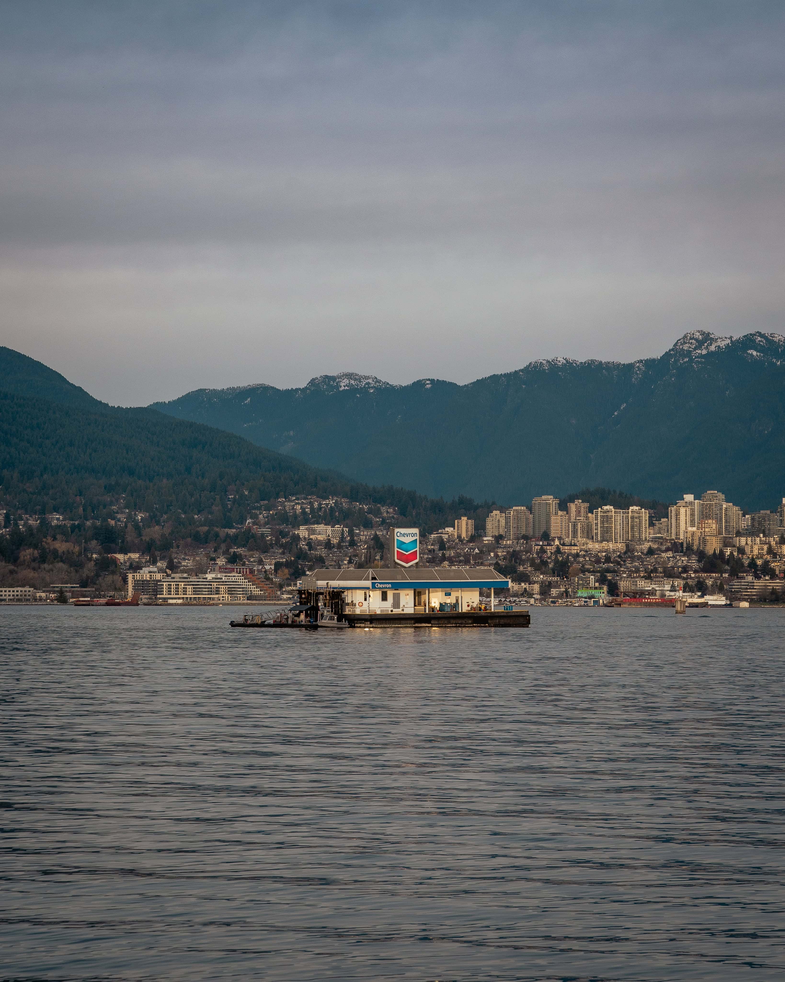 Petrol station in Vancouver Harbour